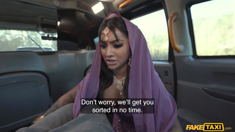 Bengali Nurse Yasmina Fucks in Taxi Backseat